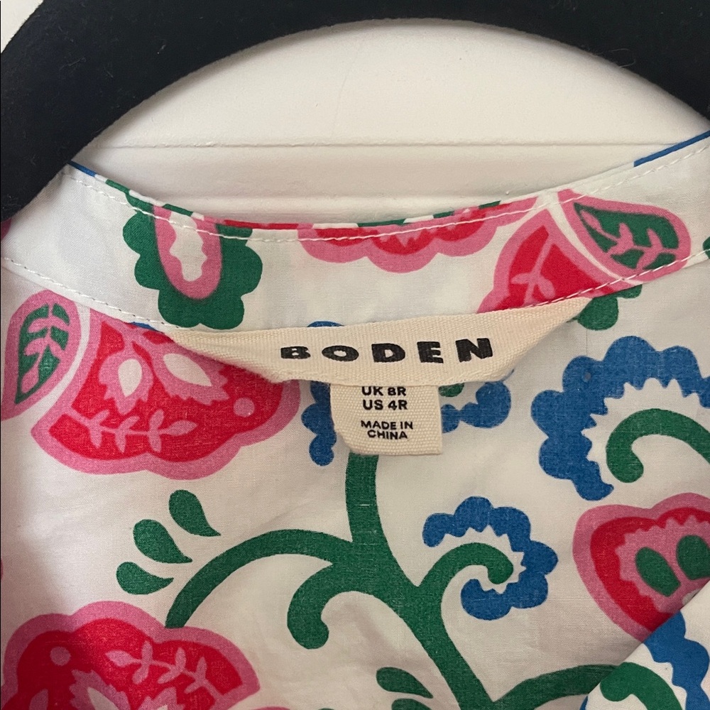 EUC! Boden Elana Tiered Cotton Midi Dress Midi Dress, Size 4 - Picture 8 of 9